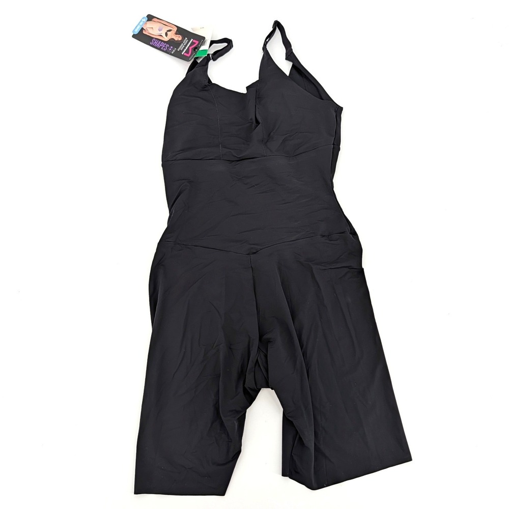 NWT Maidenform Open Bust Body Shaper Firm Control Mid-Thigh Shapewear‎ Black L